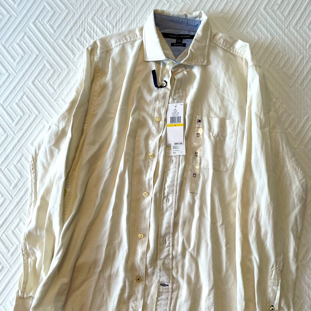 Tommy Hilfiger Off-White Button Down Shirt (size M)